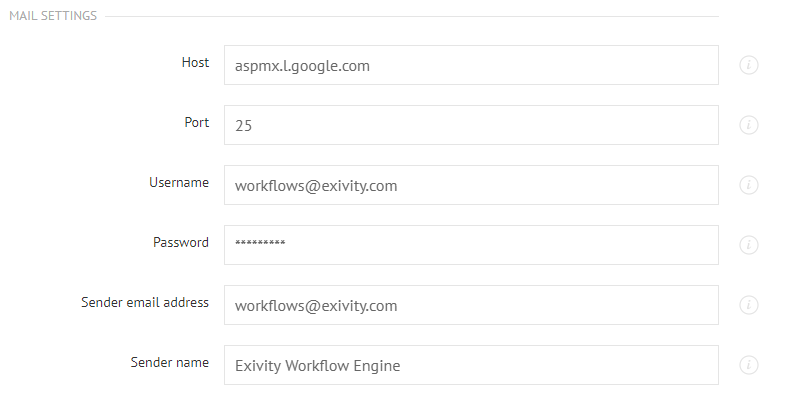 Configuring an SMTP e-mail server